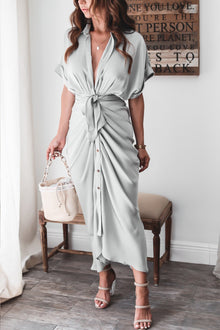 Evening Dress Women Julia – Elegant Long Dress in Airy Polyester with Trendy Details