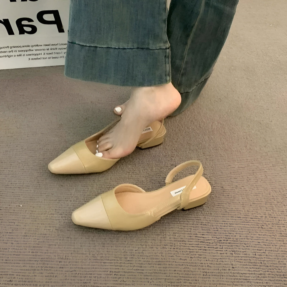 Camille Ballerinas Women – Elegant Shoes with Pointed Toe & Comfortable Square Heel