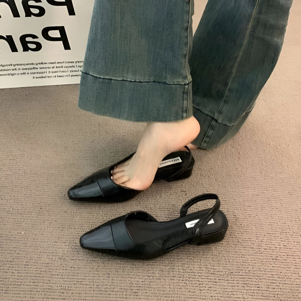 Camille Ballerinas Women – Elegant Shoes with Pointed Toe & Comfortable Square Heel
