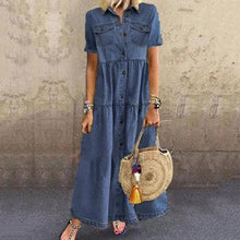 Denim Dress Women Rebecca – Comfortable Denim Dress with Ruffles, Shaping Effect & Luxurious Look