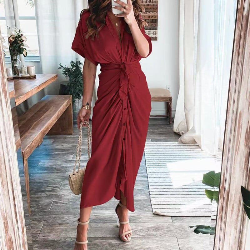 Evening Dress Women Julia – Elegant Long Dress in Airy Polyester with Trendy Details
