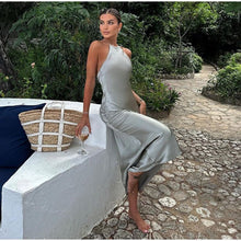 Géraldine Long Dress Woman – Maxi Dress Sleeveless with Elegant Open Back for Chic Summer