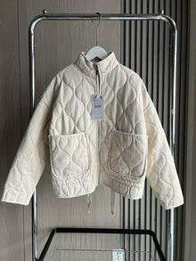 Zinnia Women's Quilted Jacket – Warm Winter Zip-Up Jacket with Adjustable Waist & Pockets