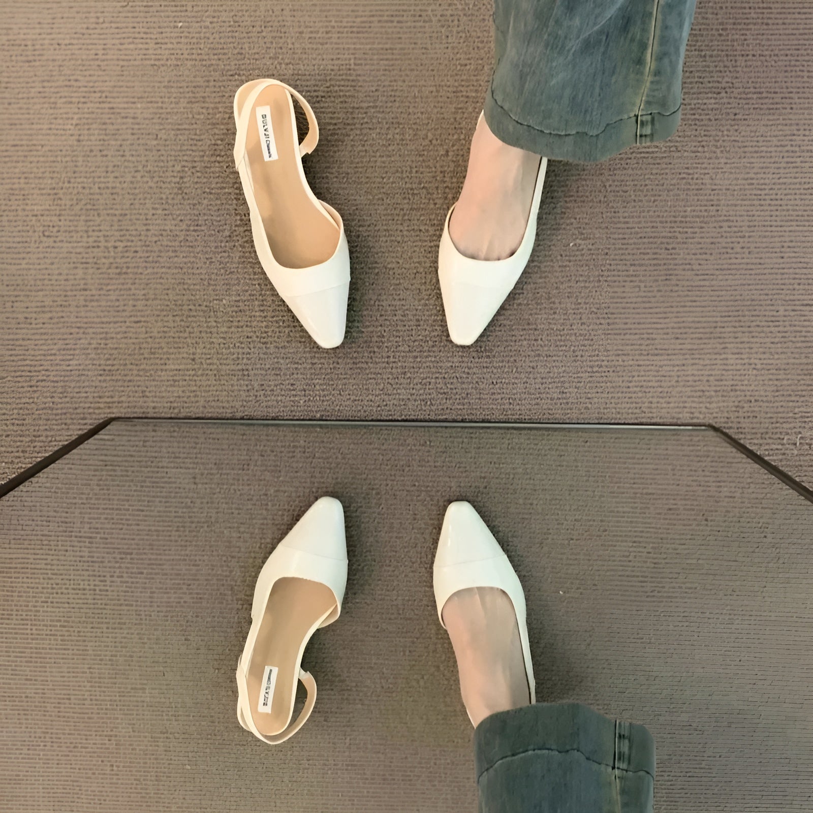 Camille Ballerinas Women – Elegant Shoes with Pointed Toe & Comfortable Square Heel