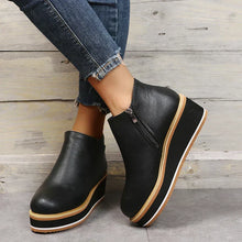 Felise Women's Ankle Boots – Elegant Platform Sole Boots with Zipper, Comfortable and Durable