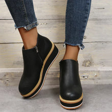 Felise Women's Ankle Boots – Elegant Platform Sole Boots with Zipper, Comfortable and Durable