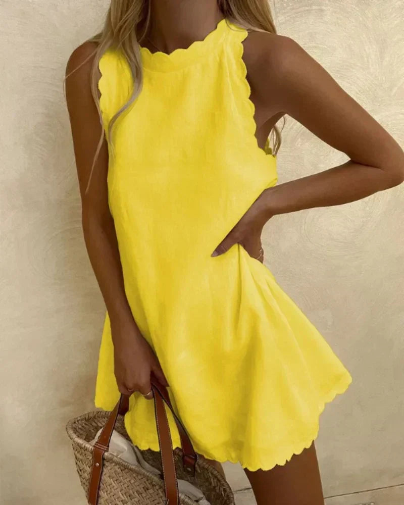 Short Summer Dress Women Odalys – Lightweight Sleeveless Design for Casual and Beach Outfits