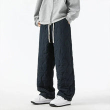 Logan Winter Quilted Pants Men – Warm Fleece Lined Pants with Loose Fit & Elastic Waistband