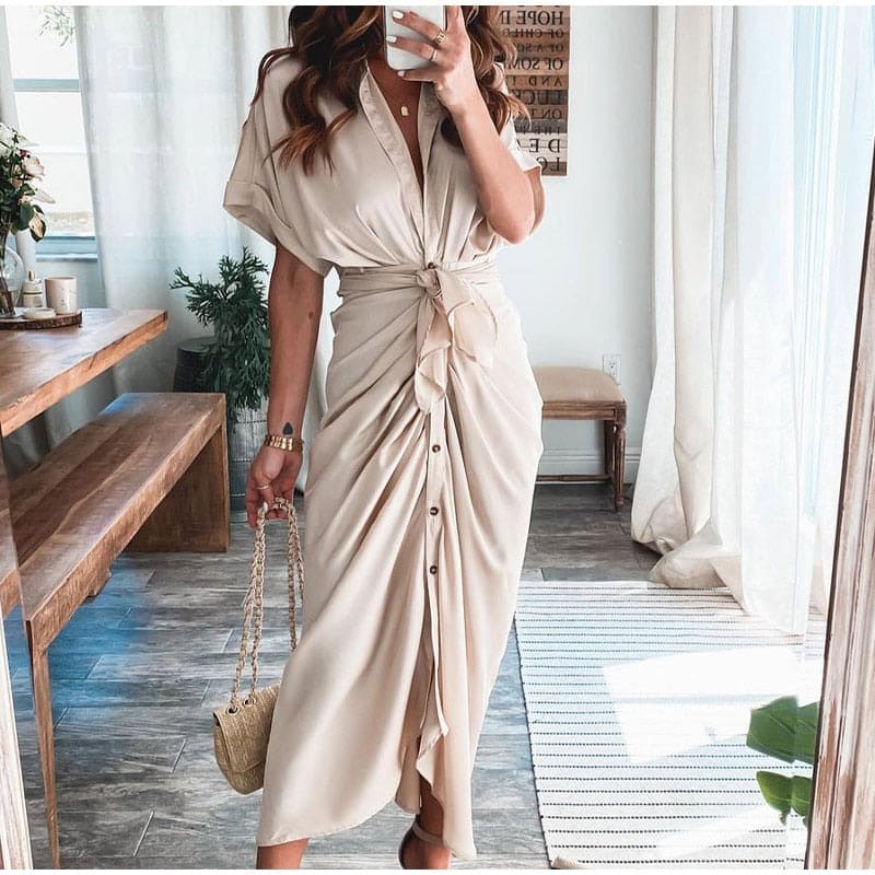 Evening Dress Women Julia – Elegant Long Dress in Airy Polyester with Trendy Details