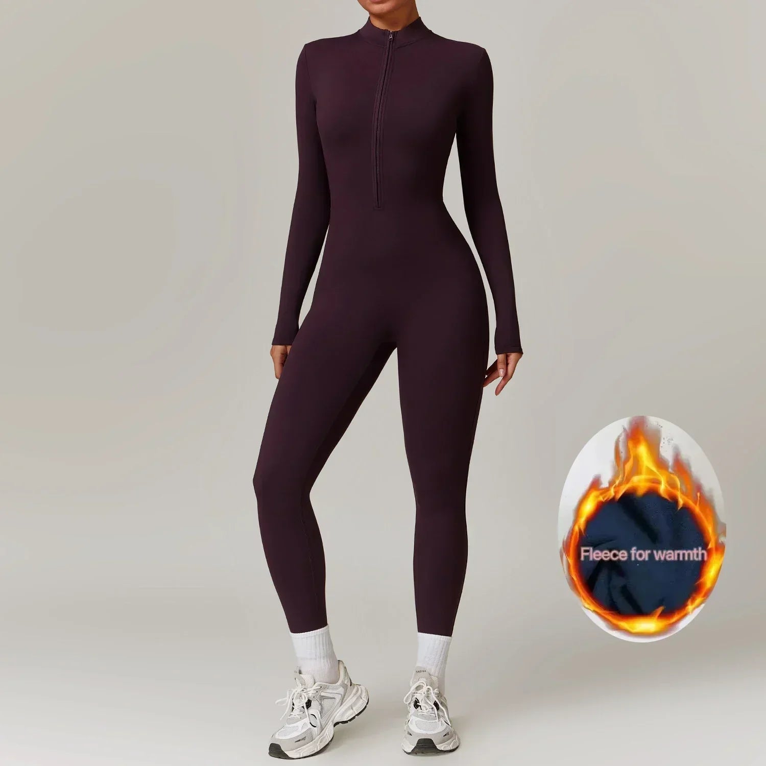 Winter Jumpsuit Women Eya – Warm Fleece Jumpsuit with Stretch and Adjustable Collar
