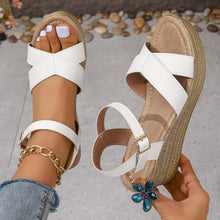 Evangeline Women's Wedge Sandals – Comfortable Summer Sandals with Crossed Straps