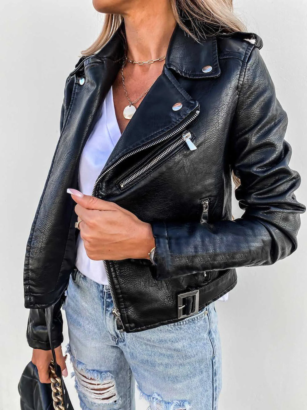 Maxine Women's Jacket – Elegant & Timeless Leather Jacket with Modern Chic Style