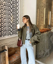 Isla Veste Femme en Daim – Elegant Oversize Jacket with Modern Cut & Soft Comfort