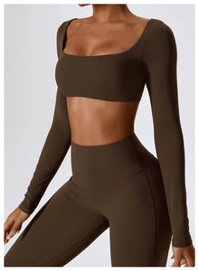 Leila Women's Sports Set – Breathable Yoga & Fitness Outfit with Flared Leggings & Fitted Top