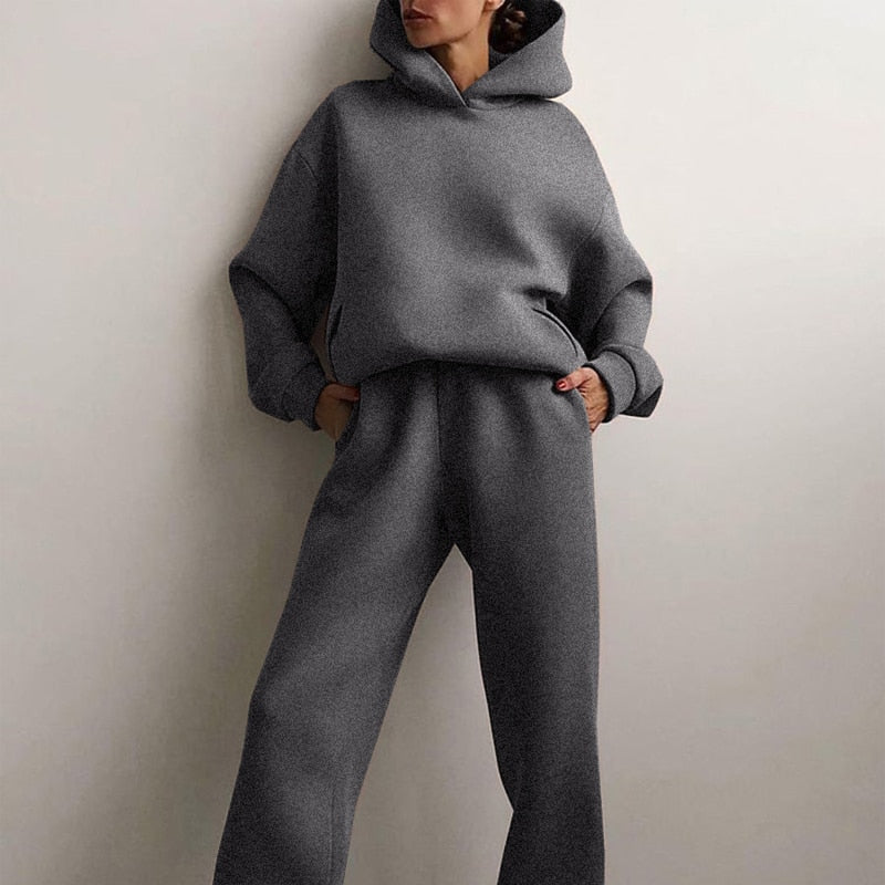 Delaney Ensemble Jogging Oversize Woman – Casual Outfit & Modern Comfort with Top and Pants