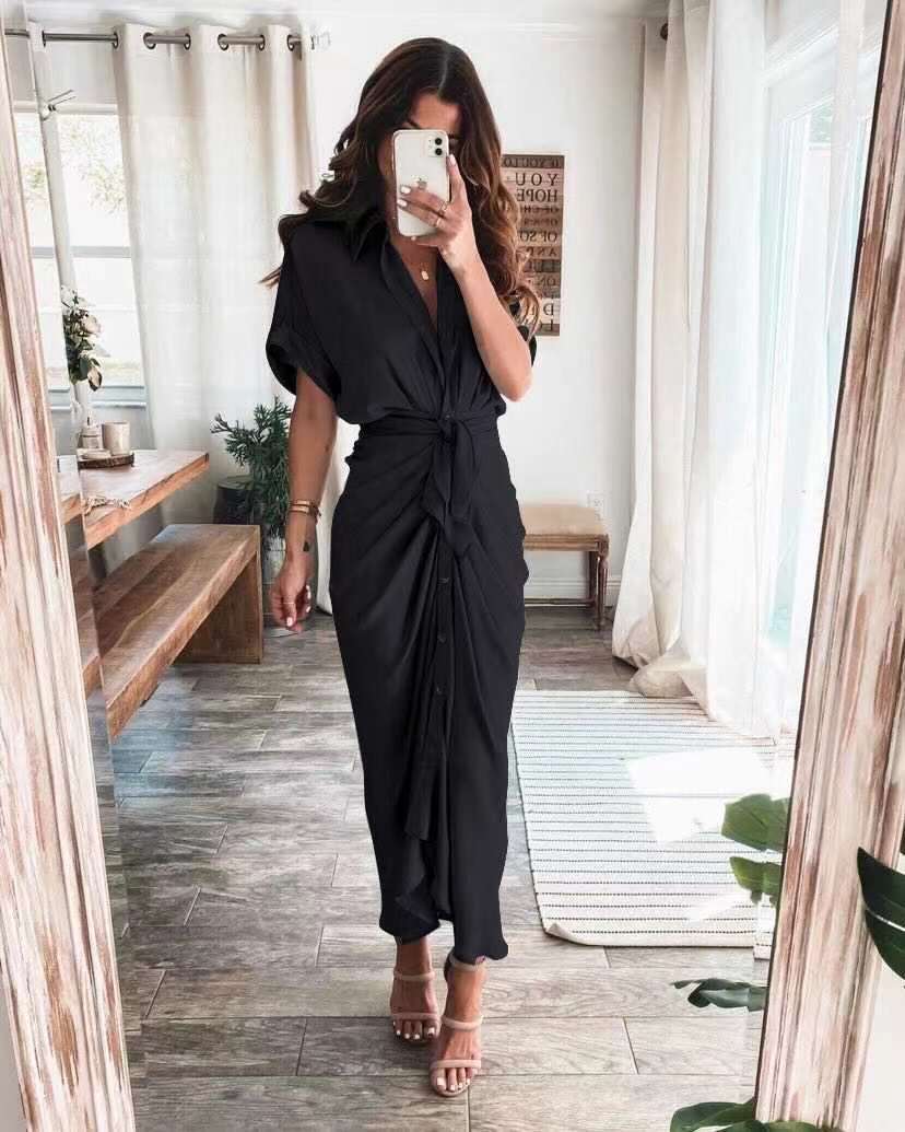 Evening Dress Women Julia – Elegant Long Dress in Airy Polyester with Trendy Details