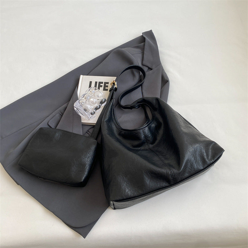 Kailani Sac Shopper Woman – Large Vintage Tote in Vegan Leather with Inner Pouch