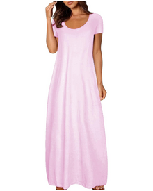 Marla Long Dress for Women – Flowing Bohemian Floral Print A-Line Summer Dress