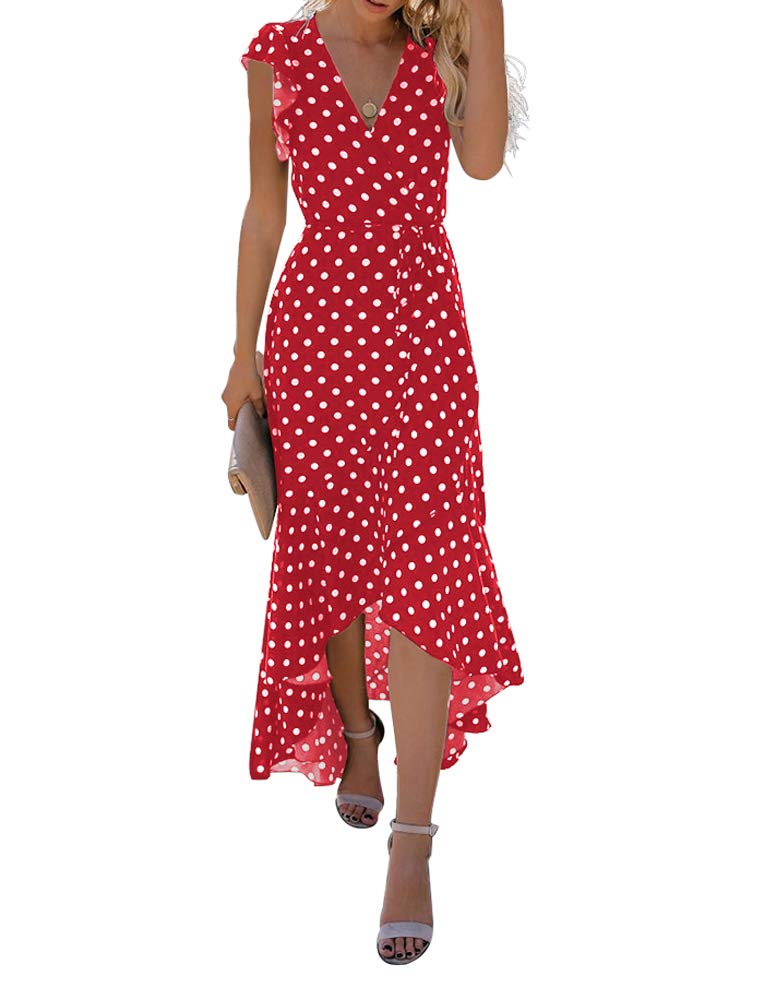 Gertrude Women's Robe – Floral V-Neck Wrap, Flowing Maxi Cut & Asymmetric Hem Summer