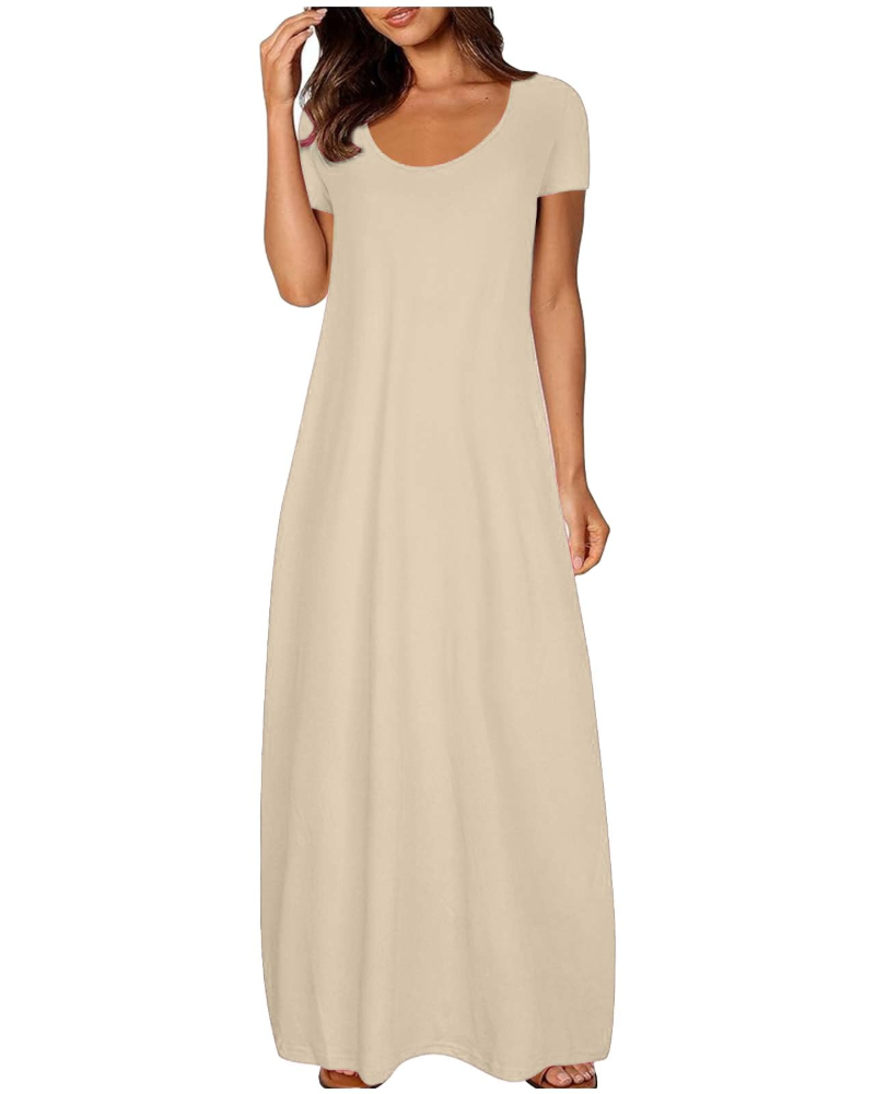 Marla Long Dress for Women – Flowing Bohemian Floral Print A-Line Summer Dress