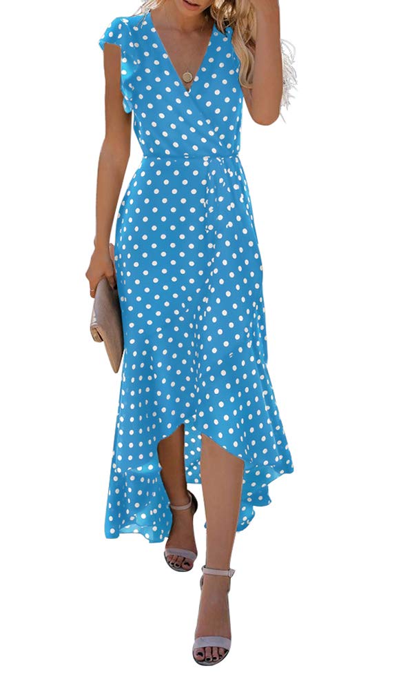 Gertrude Women's Robe – Floral V-Neck Wrap, Flowing Maxi Cut & Asymmetric Hem Summer