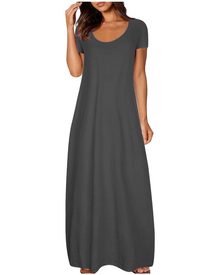 Marla Long Dress for Women – Flowing Bohemian Floral Print A-Line Summer Dress