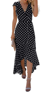 Gertrude Women's Robe – Floral V-Neck Wrap, Flowing Maxi Cut & Asymmetric Hem Summer