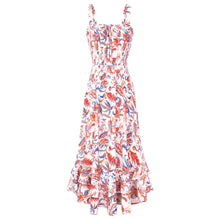 Mildred Women's Maxi Dress – Square Neck, Straps, Smocked A-Line Cut & Ruffled Hem Summer