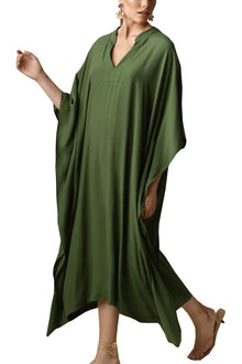 Eugenia Women's Kimono – Loose Long Beach Dress, V-Neck & Loose Sleeves Summer Cover-Up