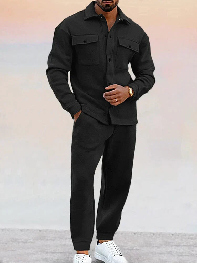 James Classic Men's Suit Set – Fitted Blazer & Matching Pants for Business or Formal Events