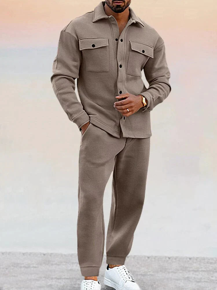 James Classic Men's Suit Set – Fitted Blazer & Matching Pants for Business or Formal Events