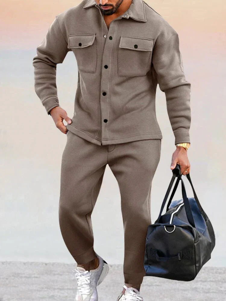 James Classic Men's Suit Set – Fitted Blazer & Matching Pants for Business or Formal Events