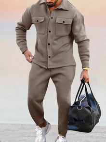 James Classic Men's Suit Set – Fitted Blazer & Matching Pants for Business or Formal Events