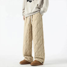Logan Winter Quilted Pants Men – Warm Fleece Lined Pants with Loose Fit & Elastic Waistband