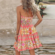 Jocea Short Dress Woman – Airy Bohemian Summer Dress with Colorful Print & Comfortable Fit
