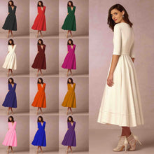 Ivoire Midi Dress Woman – Fitted Cotton Dress with Elegant Cut