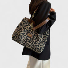 Kailany Shopping Bag Women in Canvas – Large Leopard with Handles & Adjustable Shoulder Strap