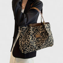 Kailany Shopping Bag Women in Canvas – Large Leopard with Handles & Adjustable Shoulder Strap