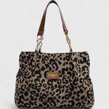 Kailany Shopping Bag Women in Canvas – Large Leopard with Handles & Adjustable Shoulder Strap
