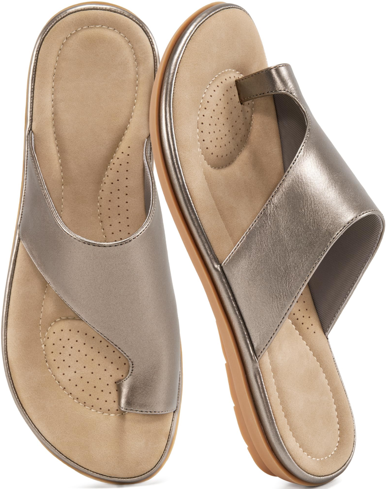 Elodia Women's Sandals – Comfortable & Non-Slip Flat Summer Sandals