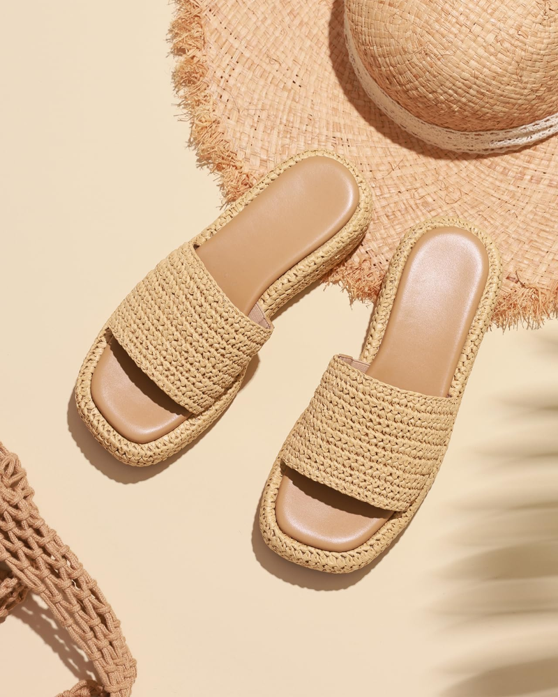 Tessa Women's Sandals – Platform Wedge Espadrilles Slip-On Bohemian Summer Style