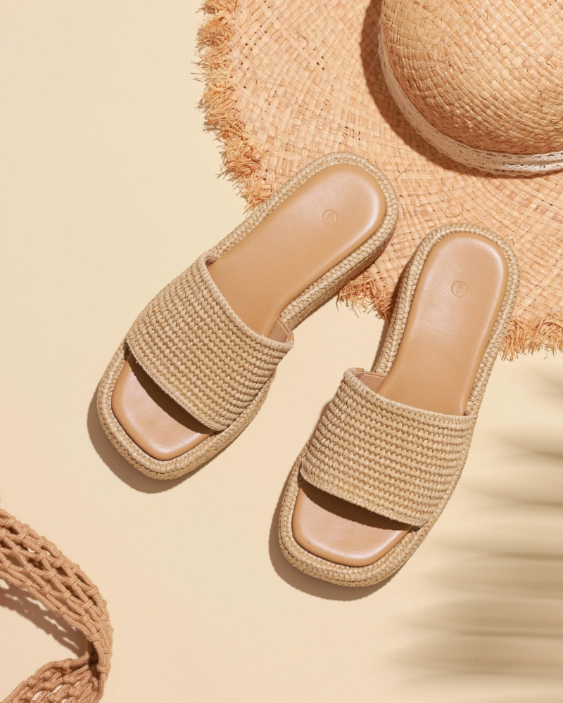 Tessa Women's Sandals – Platform Wedge Espadrilles Slip-On Bohemian Summer Style