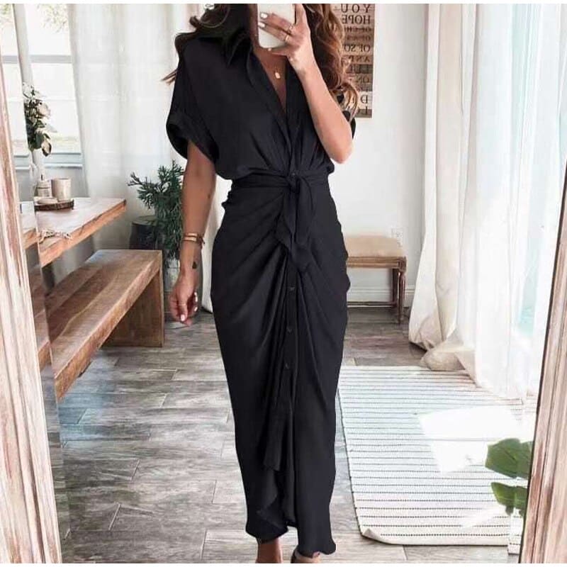 Evening Dress Women Julia – Elegant Long Dress in Airy Polyester with Trendy Details