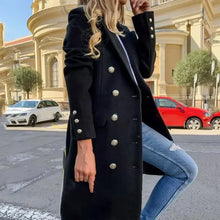 Ariana Long Coat Women – Classic Cut Buttoned with Side Pockets & Daily Style