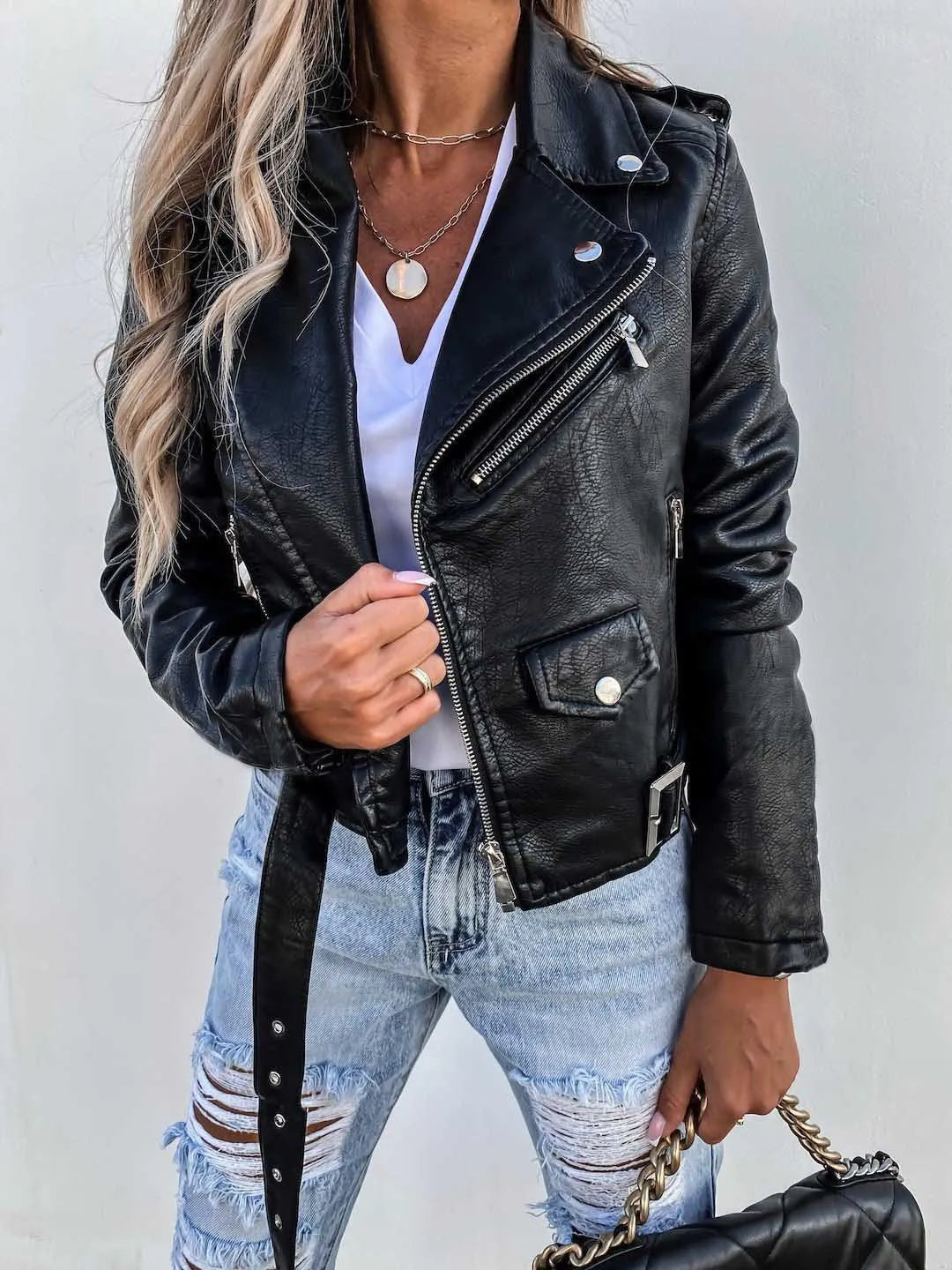 Maxine Women's Jacket – Elegant & Timeless Leather Jacket with Modern Chic Style