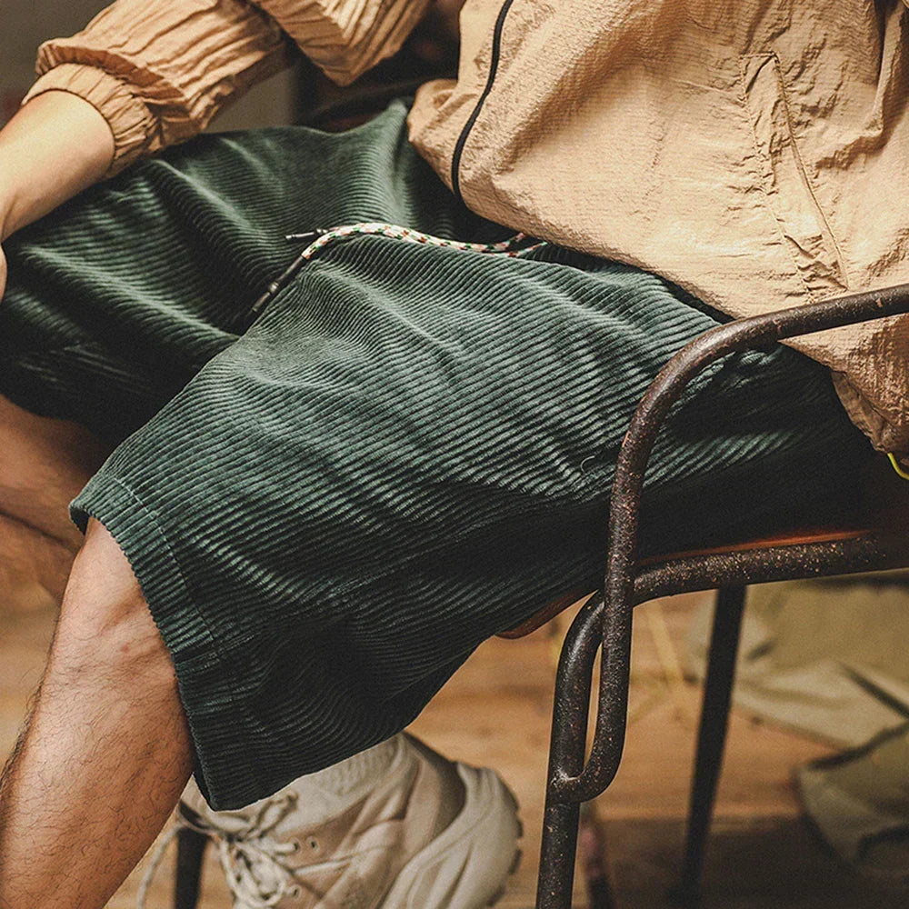 Shorts in Velvet Men Keith – Adjustable Summer Shorts in Soft Cotton with Comfortable Fit