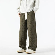 Logan Winter Quilted Pants Men – Warm Fleece Lined Pants with Loose Fit & Elastic Waistband