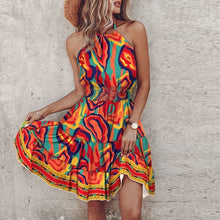 Jocea Short Dress Woman – Airy Bohemian Summer Dress with Colorful Print & Comfortable Fit