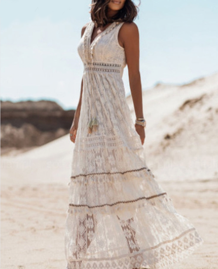 Lotte Bohemian Dress Woman – Lightweight Summer Dress with Airy Fabric & Elegant Handmade Design