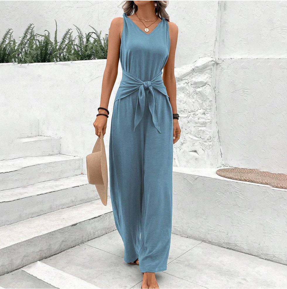 Amelita Women's Jumpsuit – Chic Jumpsuit with Elegant Wide-Leg Pants